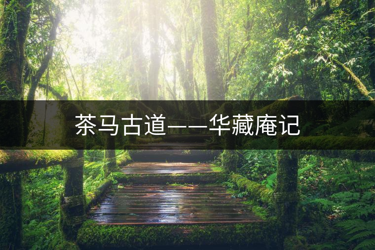茶馬古道——華藏庵記