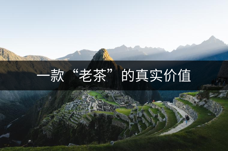 一款“老茶”的真實價值