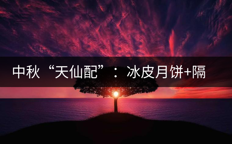 中秋“天仙配”：冰皮月餅+隔年熟普洱