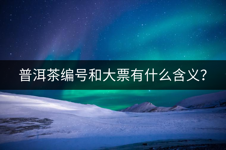 普洱茶編號和大票有什么含義？