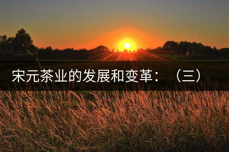 宋元茶業(yè)的發(fā)展和變革：（三）城鎮(zhèn)茶肆的興起