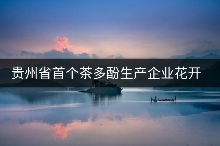 貴州省首個茶多酚生產(chǎn)企業(yè)花開湄潭