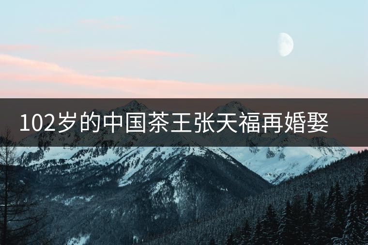 102歲的中國茶王張?zhí)旄Ｔ倩槿⑴輪T