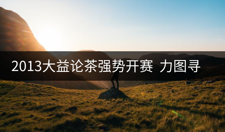 2013大益論茶強(qiáng)勢開賽  力圖尋找中國茶界“最強(qiáng)音”