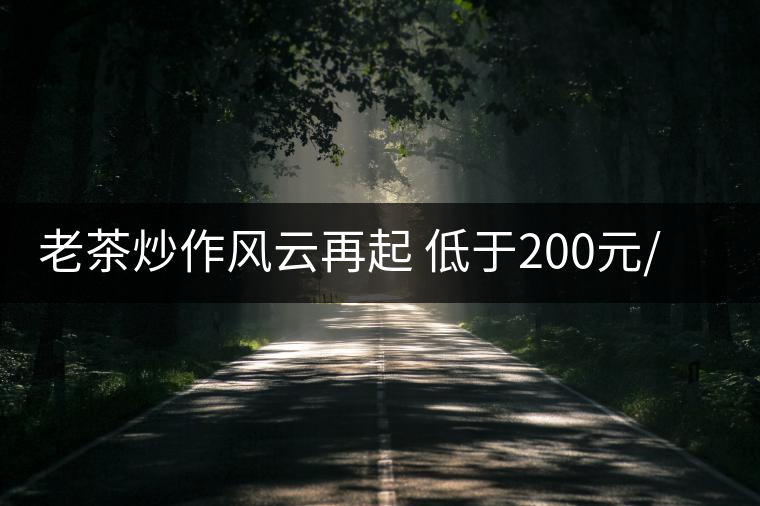 老茶炒作風(fēng)云再起 低于200元/斤普洱茶受歡迎 老茶炒作風(fēng)云再起 低于200元/斤普洱茶受歡迎
