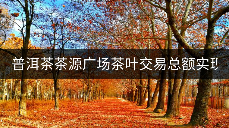 普洱茶茶源廣場茶葉交易總額實現(xiàn)14.8億元
