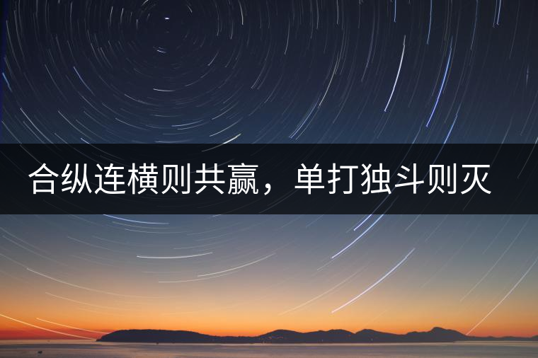 合縱連橫則共贏，單打獨(dú)斗則滅亡