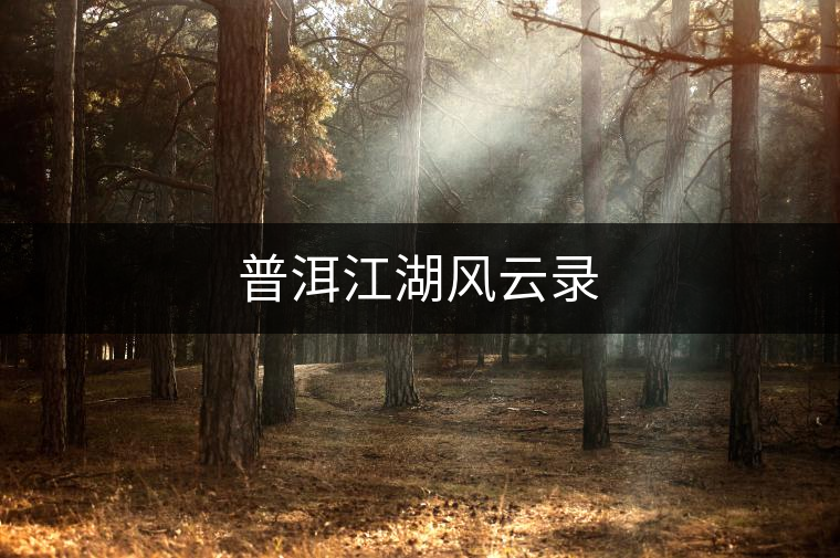 普洱江湖風(fēng)云錄