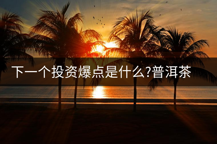下一個投資爆點是什么?普洱茶或成為中國商品市場增長新契機