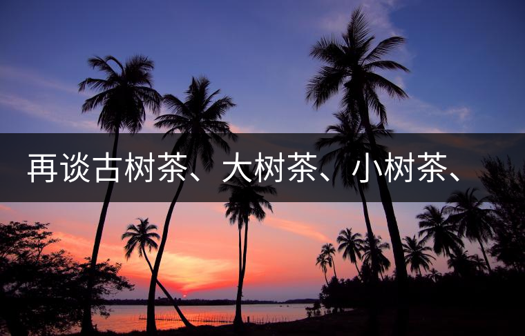再談古樹(shù)茶、大樹(shù)茶、小樹(shù)茶、臺(tái)樹(shù)茶…