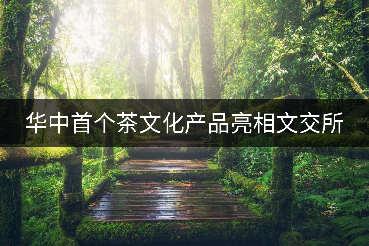 華中首個茶文化產(chǎn)品亮相文交所