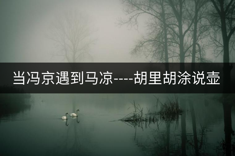 當(dāng)馮京遇到馬涼----胡里胡涂說壺字