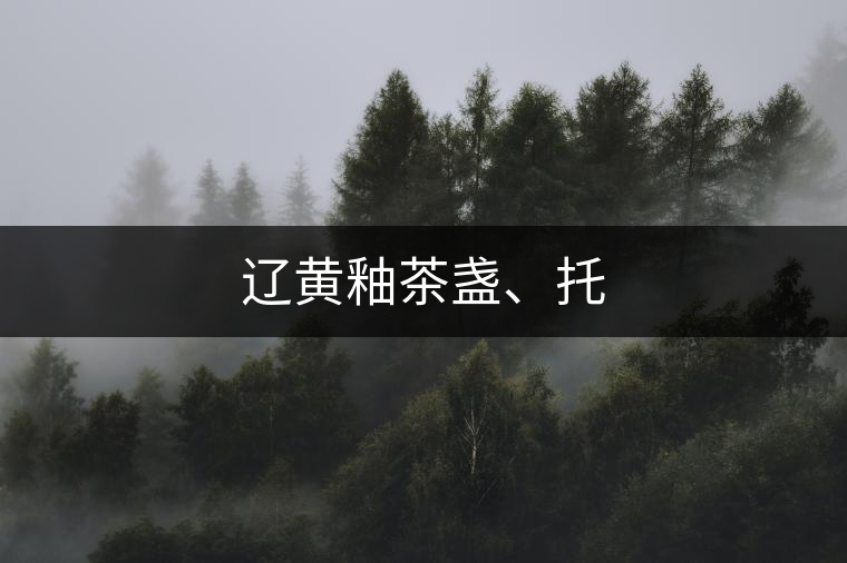 遼黃釉茶盞、托