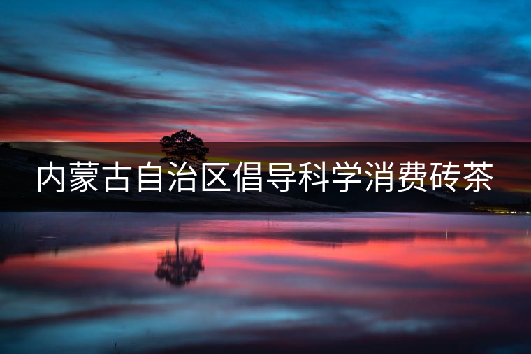 內(nèi)蒙古自治區(qū)倡導(dǎo)科學(xué)消費(fèi)磚茶