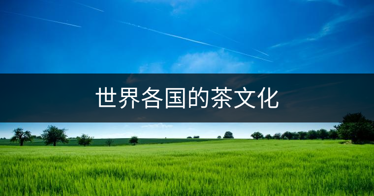 世界各國的茶文化 世界各國的茶文化
