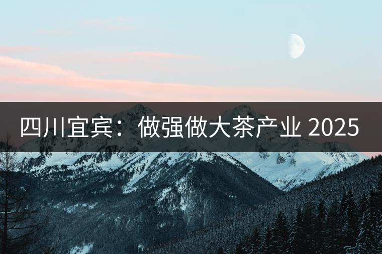 四川宜賓:做強做大茶產(chǎn)業(yè) 2025年產(chǎn)值400億 四川宜賓:做強做大茶產(chǎn)業(yè) 2025年產(chǎn)值400億