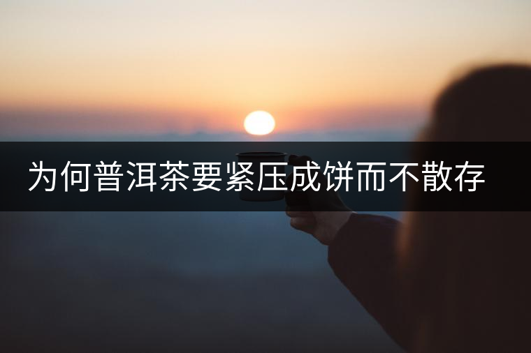 為何普洱茶要緊壓成餅而不散存？?jī)H僅是美觀嗎？