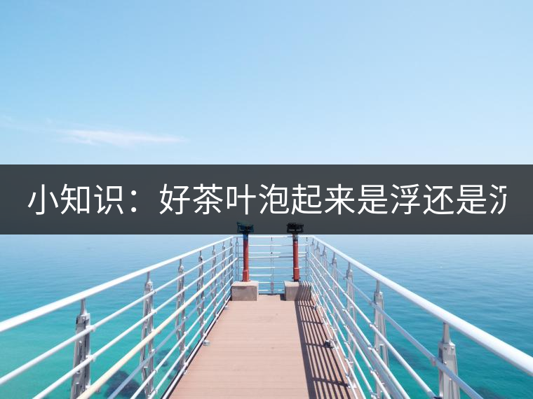 小知識(shí)：好茶葉泡起來(lái)是浮還是沉？