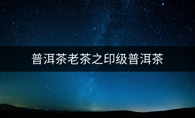 普洱茶老茶之印級普洱茶 普洱茶老茶之印級普洱茶