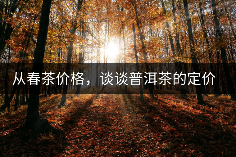 從春茶價格，談?wù)勂斩璧亩▋r權(quán)