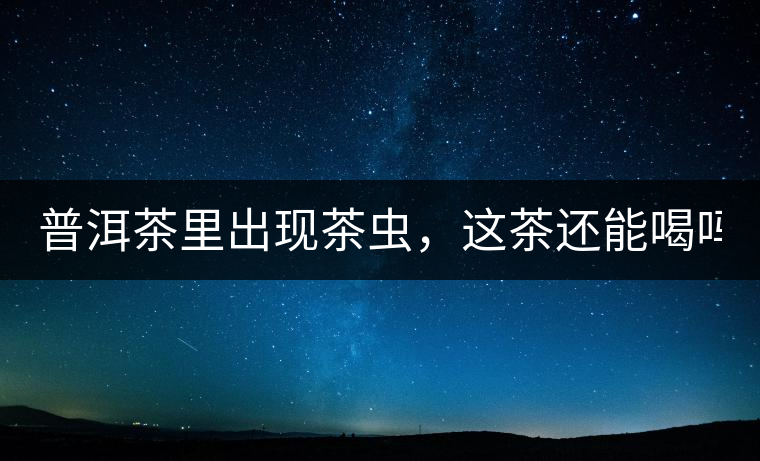 普洱茶里出現(xiàn)茶蟲，這茶還能喝嗎？
