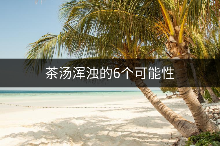茶湯渾濁的6個(gè)可能性