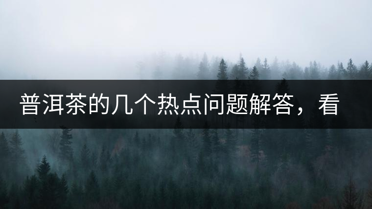 普洱茶的幾個熱點問題解答，看完終于明白了！