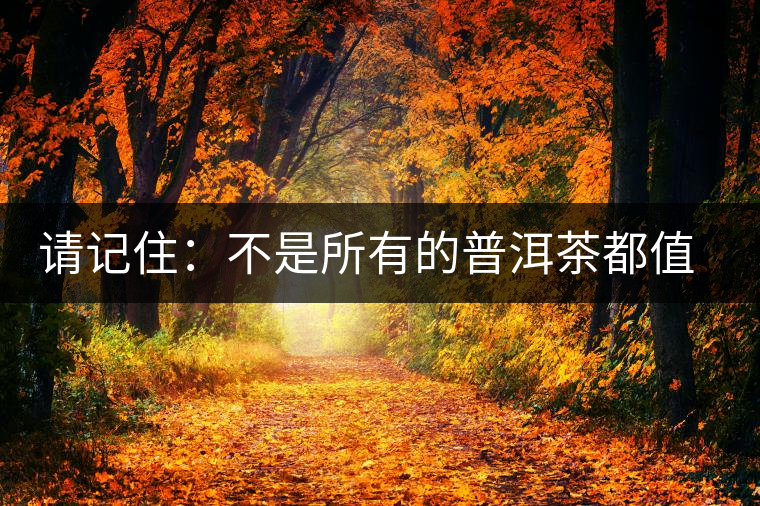 請記?。翰皇撬械钠斩瓒贾档檬詹? /></p><p>眾所周知，普洱茶是可以喝的古董，它“越陳越香”的屬性，讓人著迷，甚至沉醉!我有一個朋友問我，是不是只要是普洱茶，都可以收藏?其實，不是的!正如這個世間，不是所有的人都喜歡你，也不是所有的人都討厭你一樣，同樣，不是所有的普洱茶都值得收藏!</p>
<p><span id=