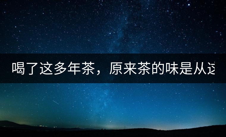 喝了這多年茶，原來茶的味是從這里來的！