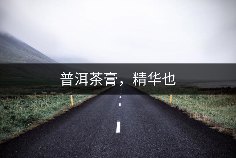 普洱茶膏，精華也