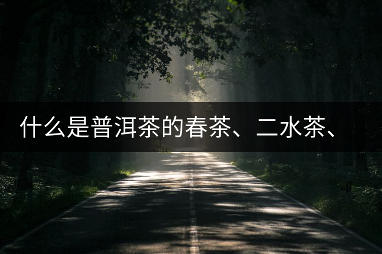什么是普洱茶的春茶、二水茶、三水茶、四水茶