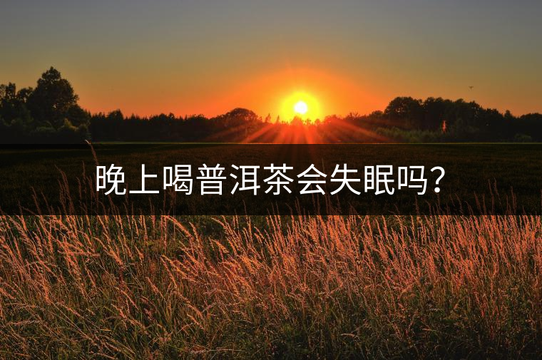 晚上喝普洱茶會失眠嗎？