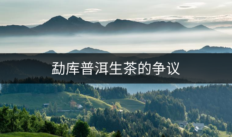 勐庫普洱生茶的爭(zhēng)議