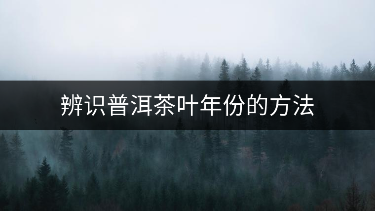 辨識(shí)普洱茶葉年份的方法