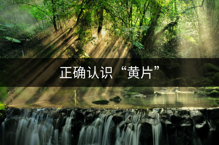 正確認(rèn)識(shí)“黃片”