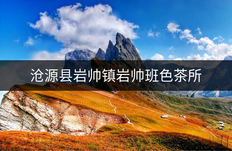 滄源縣巖帥鎮(zhèn)巖帥班色茶所
