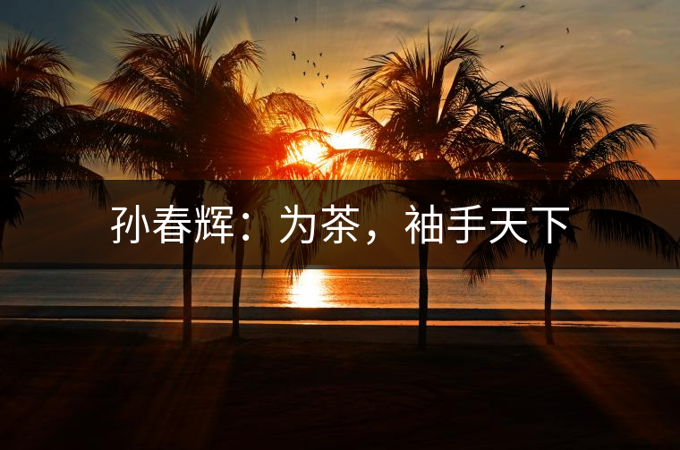 孫春輝：為茶，袖手天下