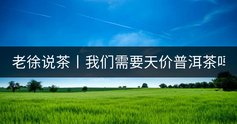 老徐說茶丨我們需要天價普洱茶嗎？