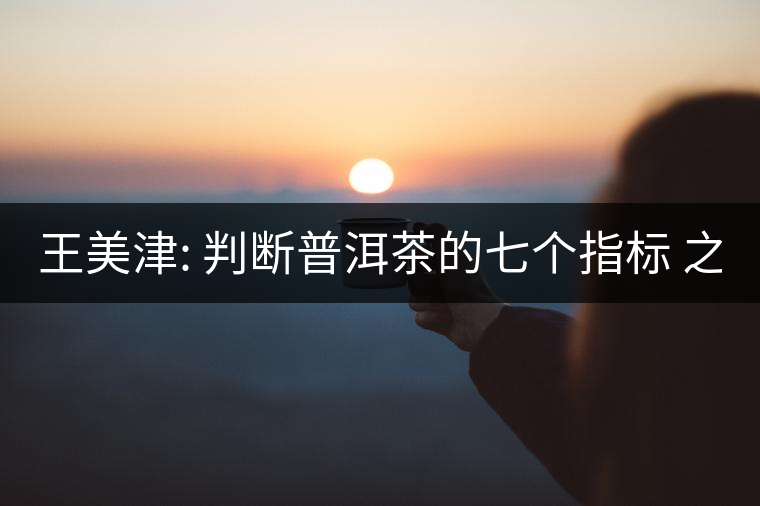 王美津: 判斷普洱茶的七個(gè)指標(biāo) 之七: 韻 王美津: 判斷普洱茶的七個(gè)指標(biāo) 之七: 韻