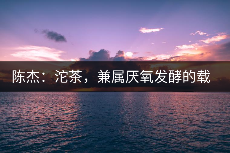 陳杰：沱茶，兼屬厭氧發(fā)酵的載體