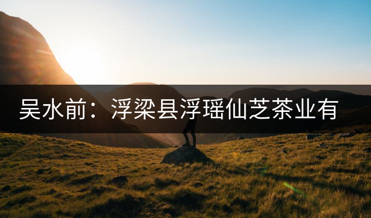 吳水前:浮梁縣浮瑤仙芝茶業(yè)有限公司董事長 吳水前:浮梁縣浮瑤仙芝茶業(yè)有限公司董事長