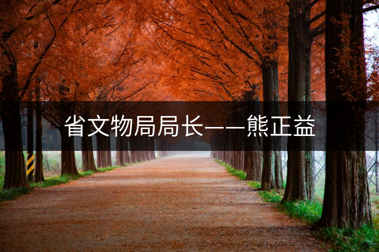 省文物局局長——熊正益