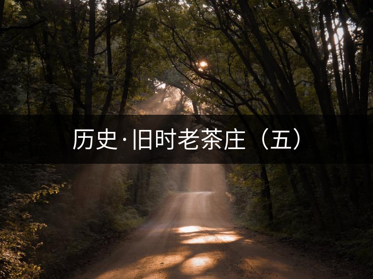 歷史·舊時老茶莊(五) 歷史·舊時老茶莊(五)