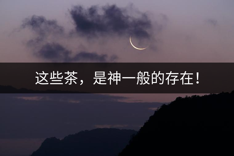 這些茶，是神一般的存在！