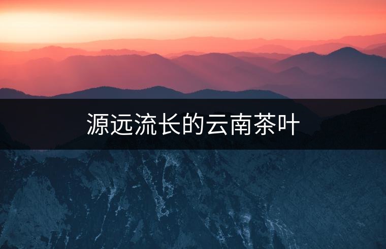 源遠流長的云南茶葉 源遠流長的云南茶葉
