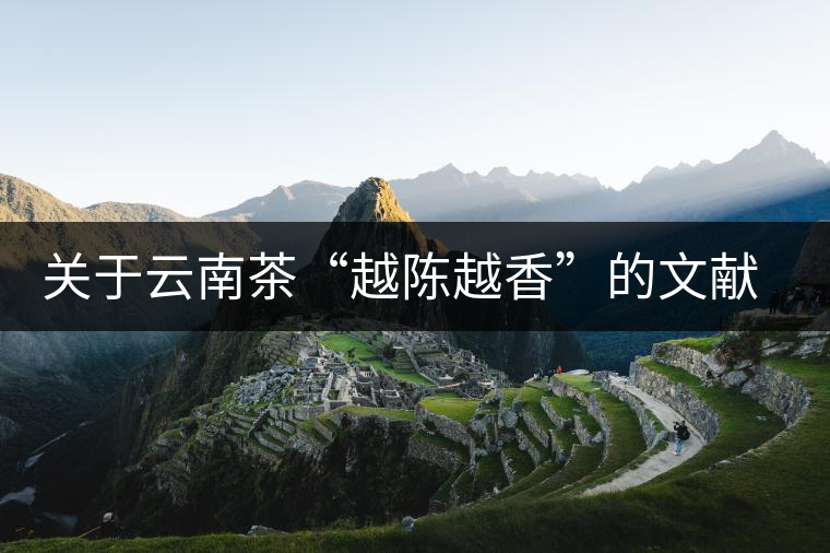 關(guān)于云南茶“越陳越香”的文獻(xiàn)資料，你看這篇就夠了