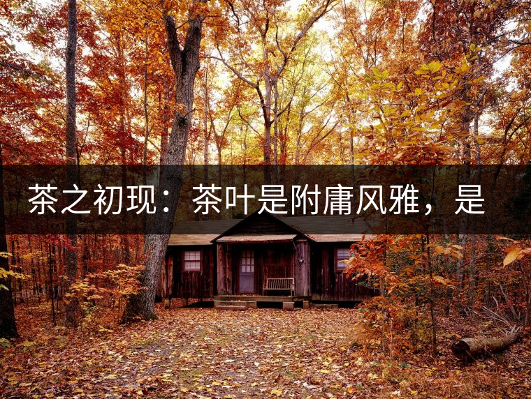茶之初現(xiàn)：茶葉是附庸風(fēng)雅，是禪茶一味，更是王朝興衰