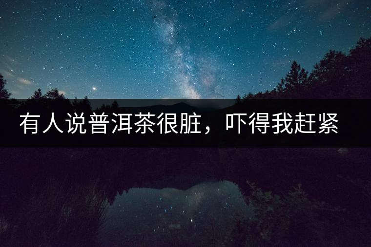有人說普洱茶很臟，嚇得我趕緊喝杯熟茶壓壓驚