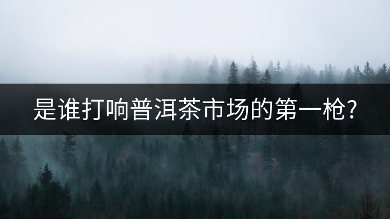 是誰打響普洱茶市場的第一槍? 是誰打響普洱茶市場的第一槍?