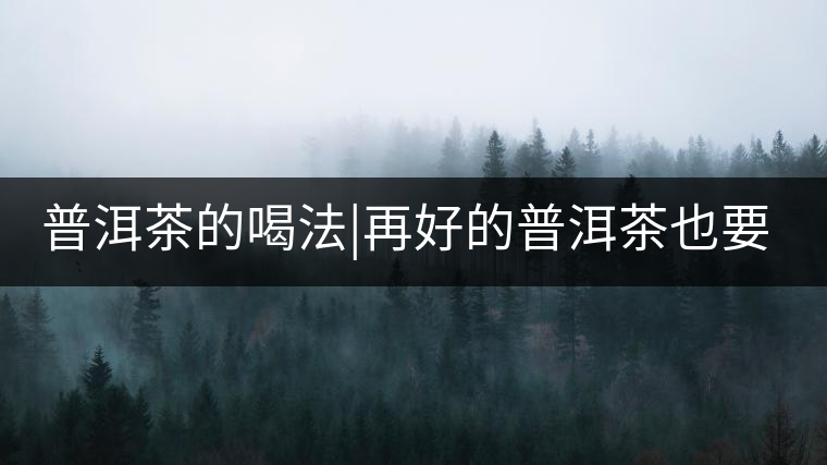 普洱茶的喝法|再好的普洱茶也要用水來詮釋 普洱茶的喝法|再好的普洱茶也要用水來詮釋